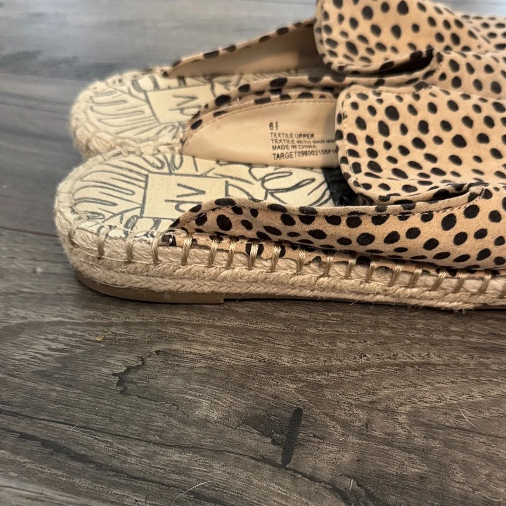 DV by Dolce Vita Spotted Tan and Black Espadrilles